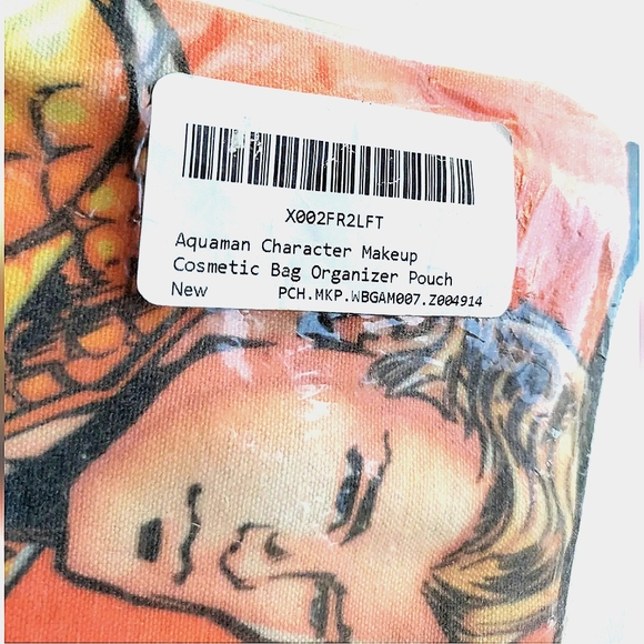 NEW! DC Vintage Aquaman Cosmetic Makeup Bag / Pouch. Small Items, Pencils, etc., - Picture 4 of 5